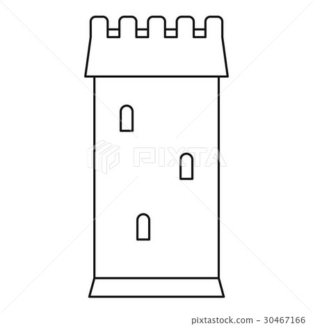 Ancient battle tower icon, outline style 30467166
