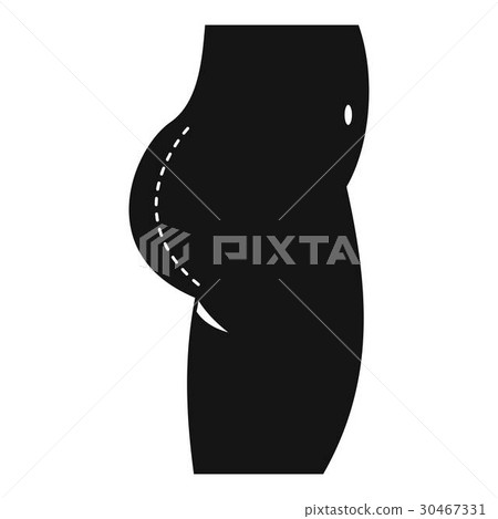 Plastic surgery of buttocks icon, simple style 30467331