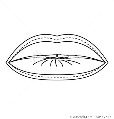 plastic surgeon of lips icon outline style stock illustration