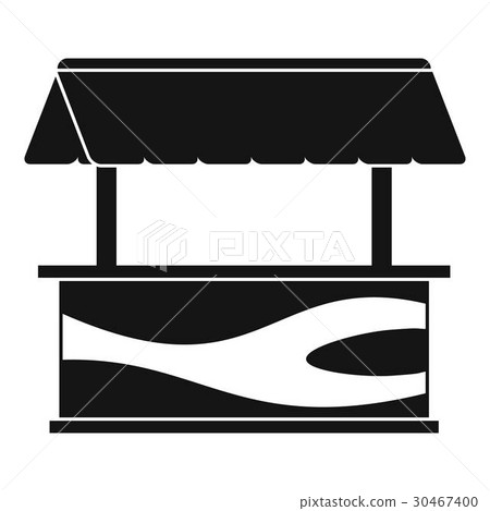 Market stall with awning icon, simple style Market stall with awning icon, simple style 30467400