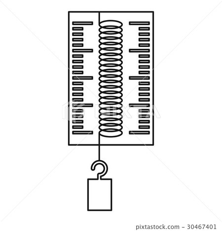 Dynamometer with a hook icon, outline style Dynamometer with a hook icon, outline style 30467401
