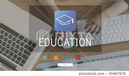 Illustration of literacy academics education mortar board Illustration of literacy academics education mortar board 30467676