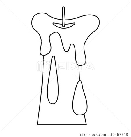 Long candle icon, outline style 30467748