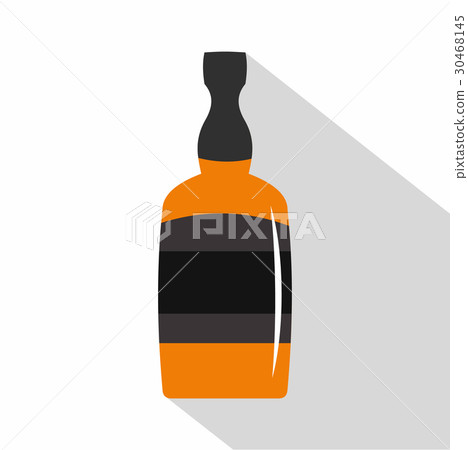 Brandy bottle icon, flat style 30468145