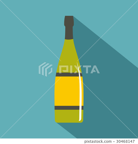 Glass bottle icon, flat style 30468147