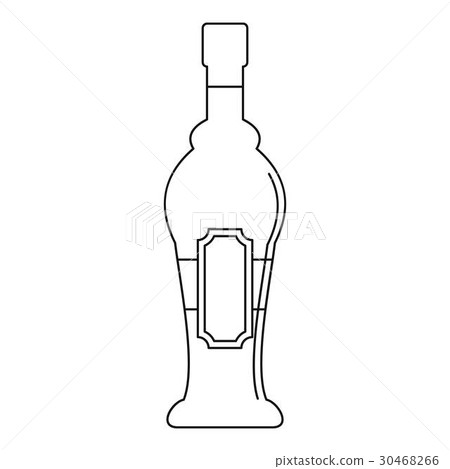 Alcohol bottle icon, outline style Alcohol bottle icon, outline style 30468266