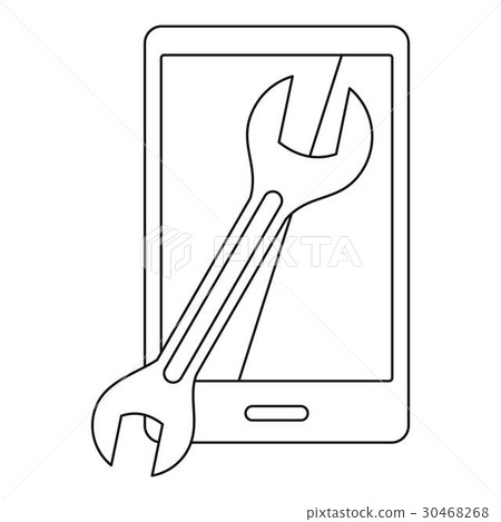 Repaired phone icon, outline style Repaired phone icon, outline style 30468268