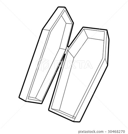 Coffin icon, outline style Coffin icon, outline style 30468270