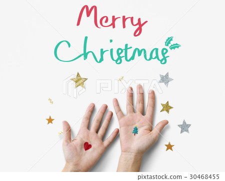 Merry Christmas and Happy New Year Family Holiday Festival Concept Merry Christmas and Happy New Year Family Holiday Festival Concept 30468455