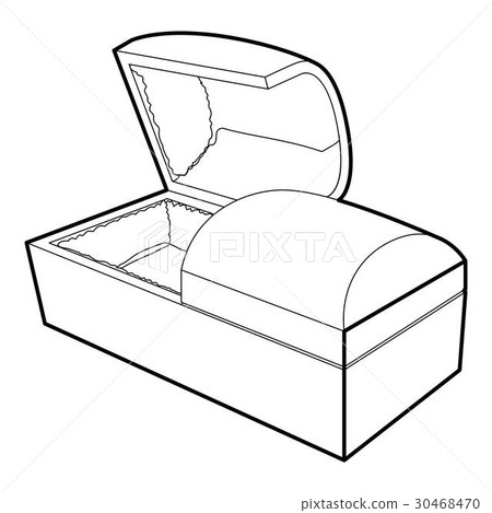 Opened coffin icon, outline style Opened coffin icon, outline style 30468470