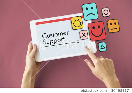 Customer evaluation feedback smiley emoticons Customer evaluation feedback smiley emoticons 30468517