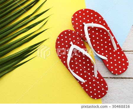 Beach Summer Holiday Vacation Flip Flop Sandals Relaxation Concept 30468816