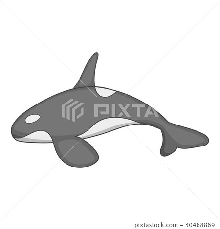Killer whale icon, cartoon style Killer whale icon, cartoon style 30468869