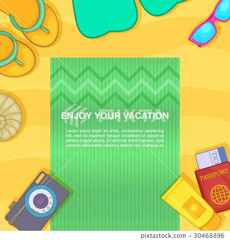 Travel concept beach, cartoon style Travel concept beach, cartoon style 30468896