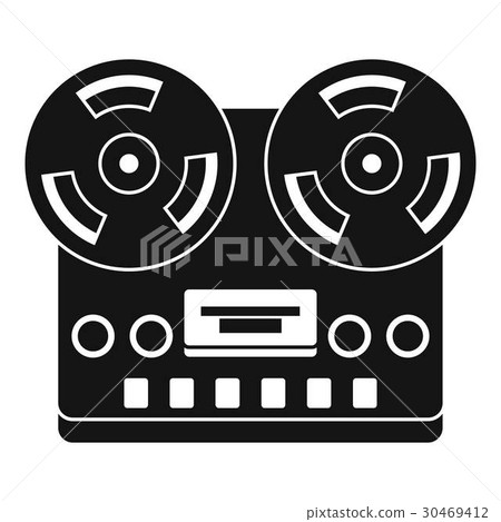 Retro tape recorder icon, simple style Retro tape recorder icon, simple style 30469412