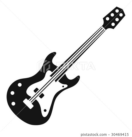 Classical electric guitar icon, simple style Classical electric guitar icon, simple style 30469415