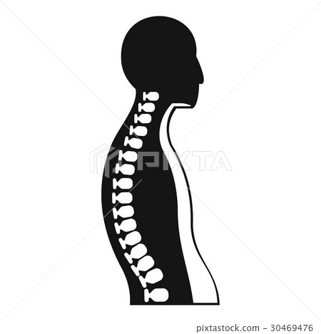 Human spine icon, simple style 30469476