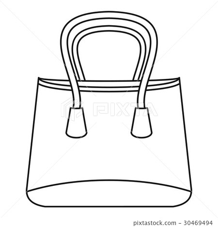 Shop bag icon, outline style Shop bag icon, outline style 30469494