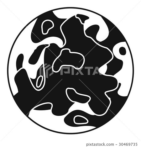 Small planet icon, simple style 30469735