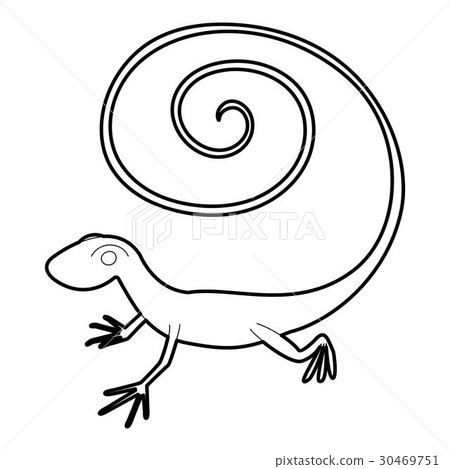 Fast lizard icon, outline style 30469751