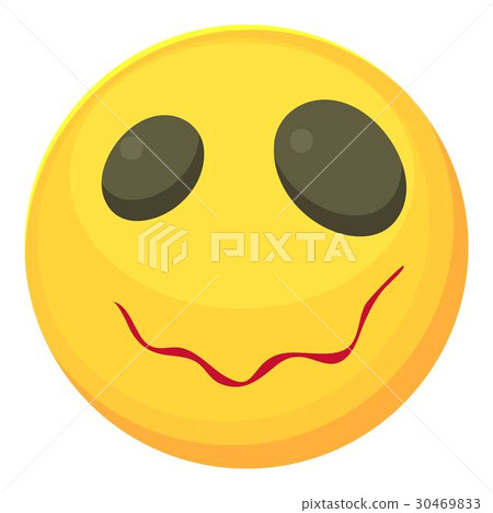 Sleepy smiley icon, cartoon style 30469833