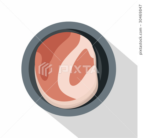 Asian meat icon, flat style 30469847