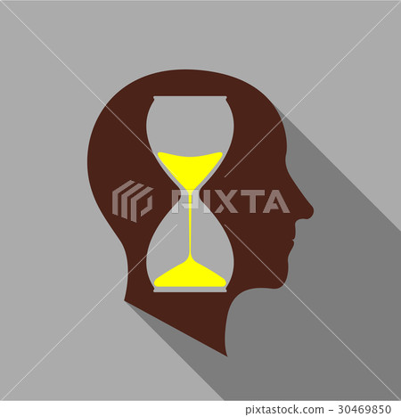 Anticipant brain icon, flat style Anticipant brain icon, flat style 30469850
