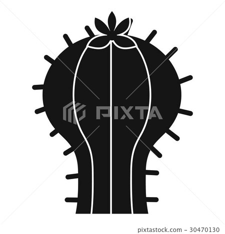 Cactus with flower icon, simple style 30470130