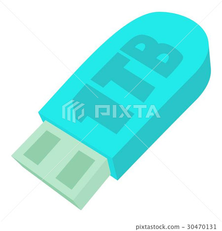 Flash drive icon, cartoon style 30470131