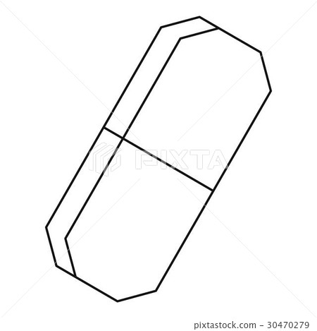 Eraser icon, outline style Eraser icon, outline style 30470279