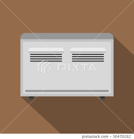 White heating convector icon, flat style White heating convector icon, flat style 30470282