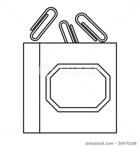 Paper clips icon, outline style Paper clips icon, outline style 30470286