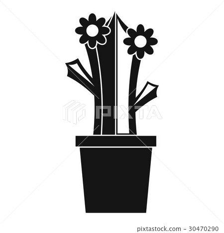 Flowering cactus icon, simple style Flowering cactus icon, simple style 30470290