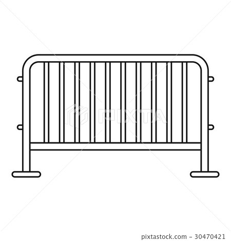 Steel barrier icon, outline style Steel barrier icon, outline style 30470421