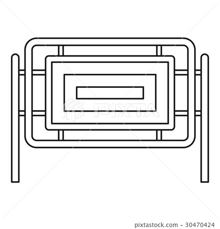 Square fence icon, outline style Square fence icon, outline style 30470424