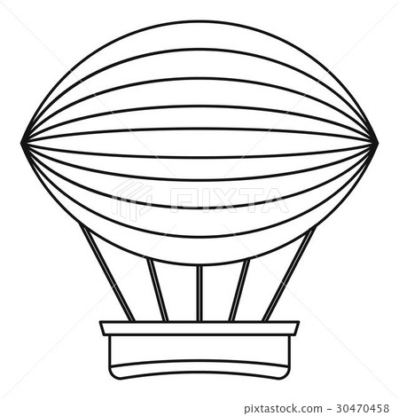 Vintage hot air balloon icon, outline style Vintage hot air balloon icon, outline style 30470458