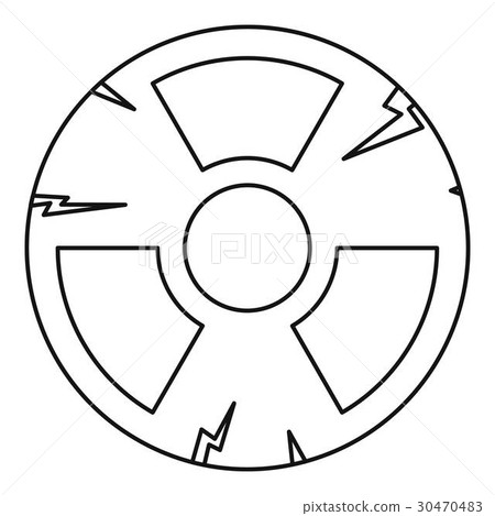 Radiation icon, outline style 30470483
