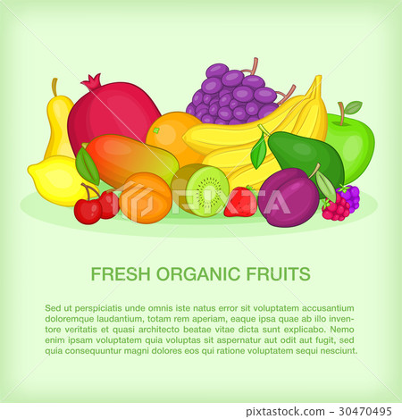 Fruits concept organic, cartoon style 30470495
