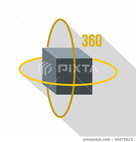 Virtual cube, icon, flat style Virtual cube, icon, flat style 30470623