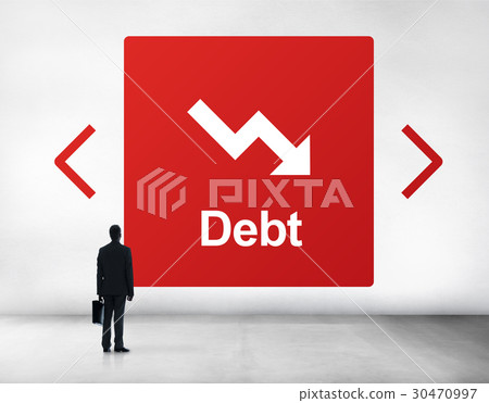 Debt Ridk Difficulty Downfall Concept Debt Ridk Difficulty Downfall Concept 30470997