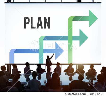 Business People Teamwork Meeting Working with Arrow Icon 30471230