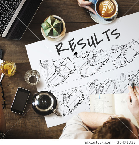 Shoe production procedure sketch drawing 30471333