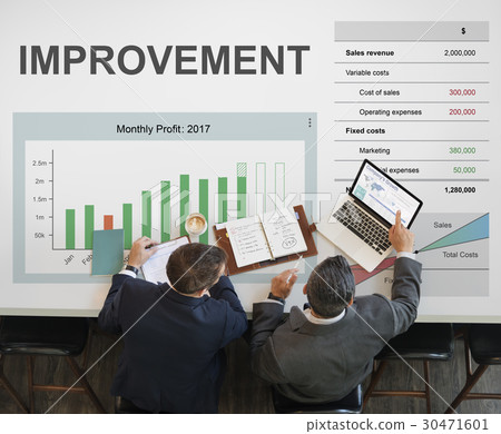 Businessmen working on laptop network graphic overlay banner on desk Businessmen working on laptop network graphic overlay banner on desk 30471601