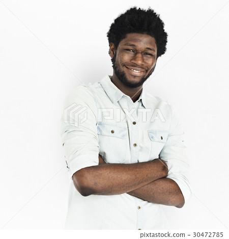 Cheerful African Descent Man Smiling Concept Cheerful African Descent Man Smiling Concept 30472785