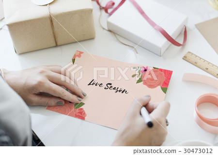 Love Fondness Flower Boarder Card Concept Love Fondness Flower Boarder Card Concept 30473012