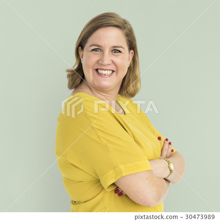 Woman Cheerful Studio Portrait Concept Woman Cheerful Studio Portrait Concept 30473989