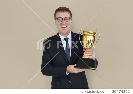 Caucasian Business Man Award Trophy Caucasian Business Man Award Trophy 30474202