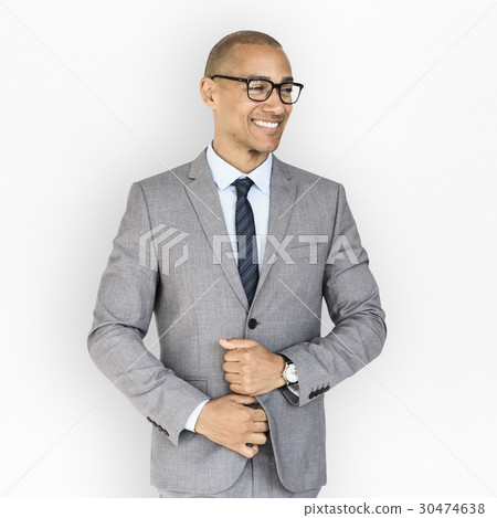 Caucasian Business Man Cheerful Concept 30474638