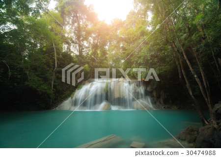 Erawan Waterfall is beautiful waterfall in forest  30474988