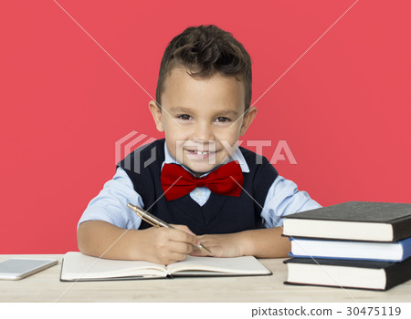 Little Boy Studious Smart Smile Little Boy Studious Smart Smile 30475119